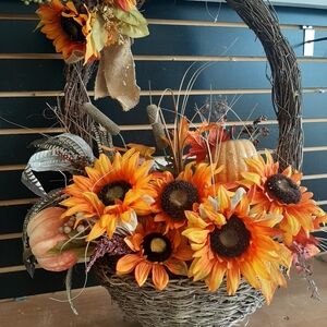 Fall wreath 27in tall x 16 wide